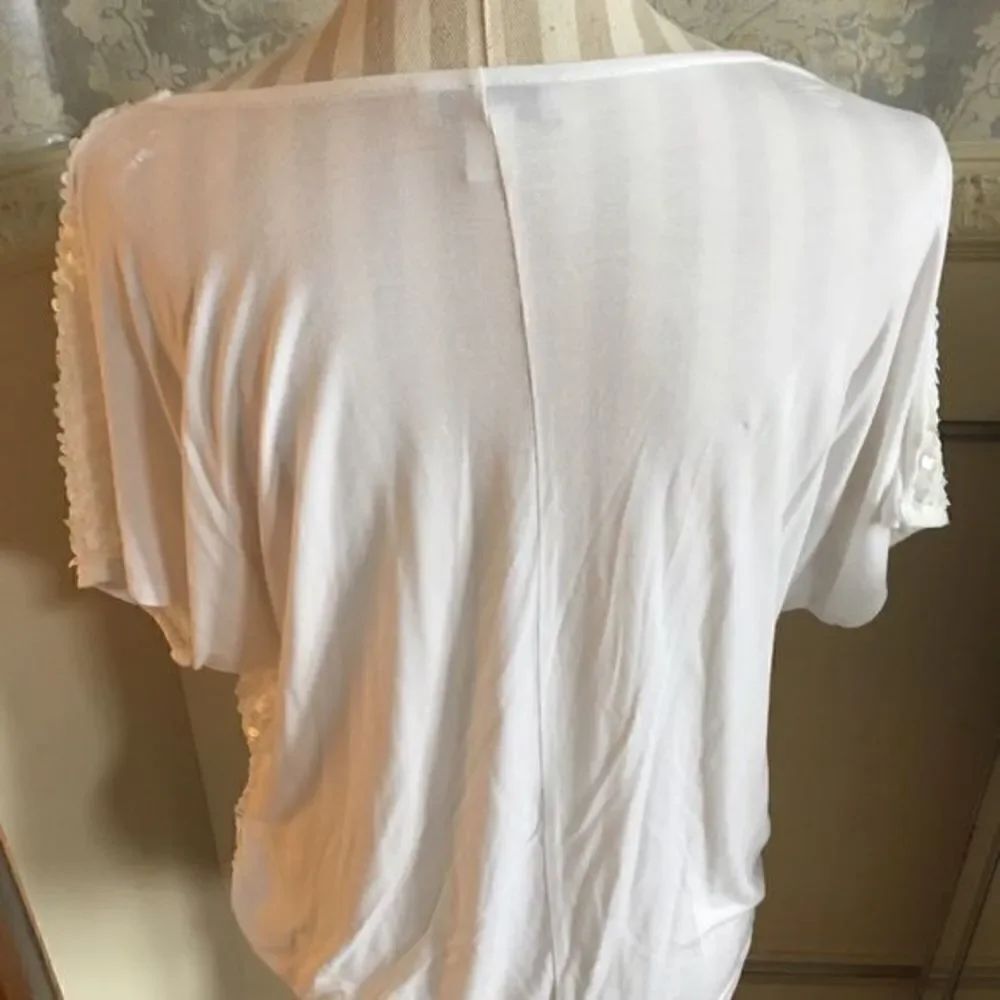 White Sequin Top - Picture 2 of 4